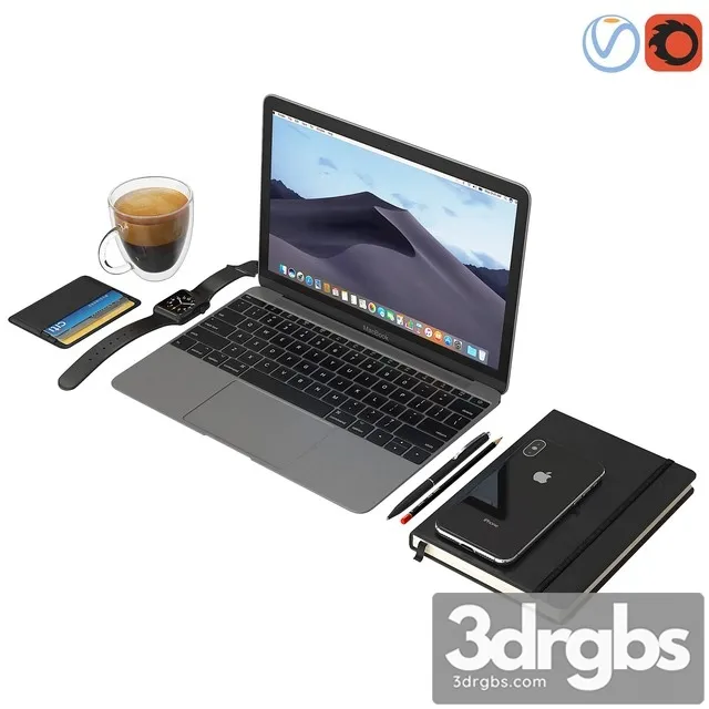 Workspace Black 3D Model Free