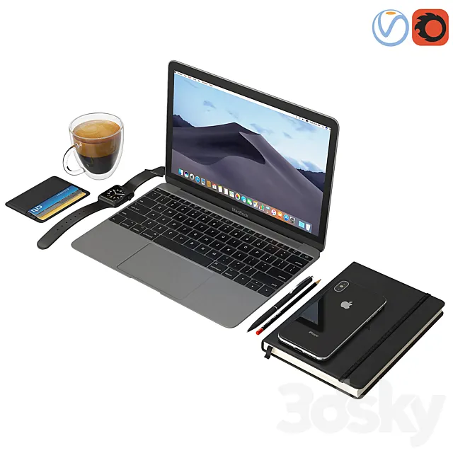 Workspace black 3DModel