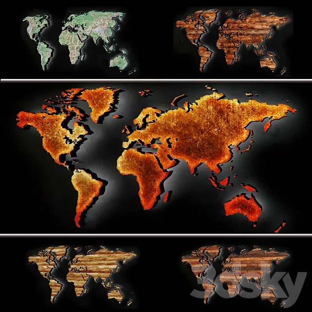 World map 3D Model