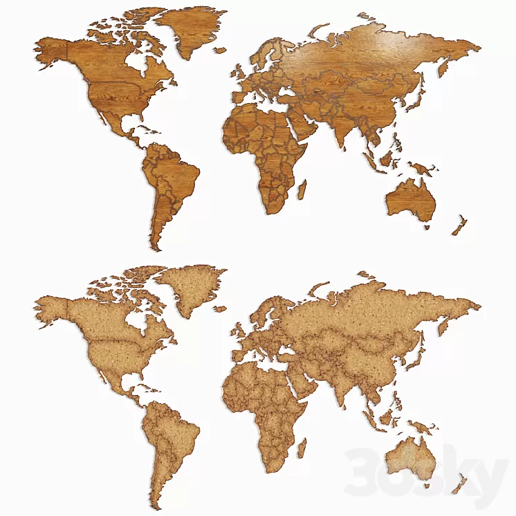World map 3D Model