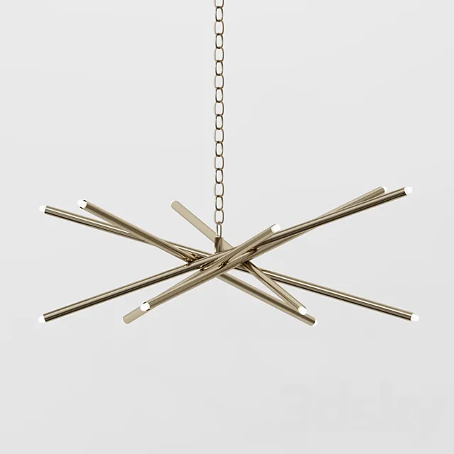 Worlds Away Luisa Chandelier - Brass 3D Model