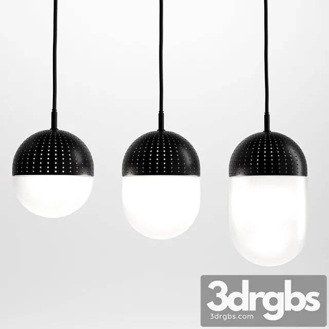 Woud dot lamp 3D Model Free