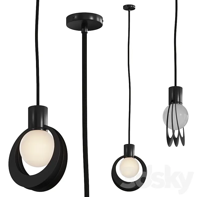 Woud - Lunar pendant lamp 3D Model