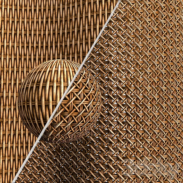 Woven bamboo & rattan cane material -vol.02 Free Download