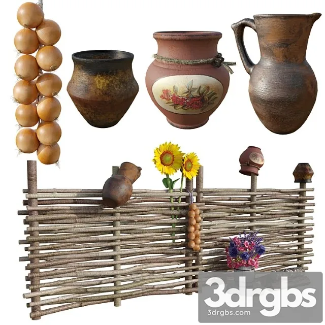 Woven hedge 3D Model Free