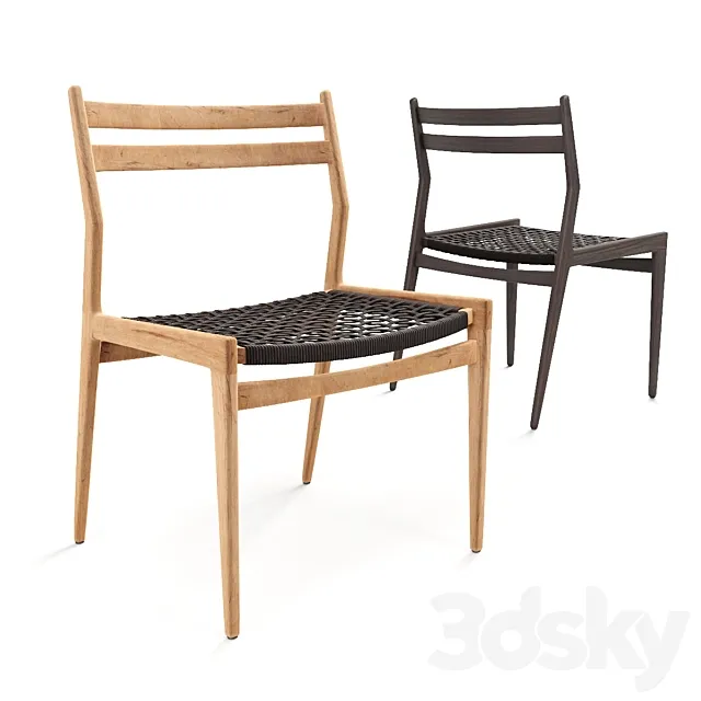 Woven Rope Dining Chair 3D Model