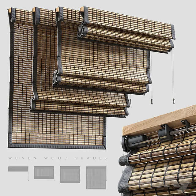 Woven Wood shades 3DModel