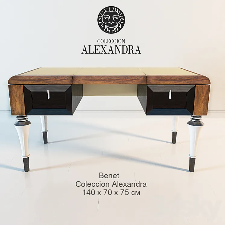 Writing desk BENET / COLECCION ALEXANDRA 3D Model Free