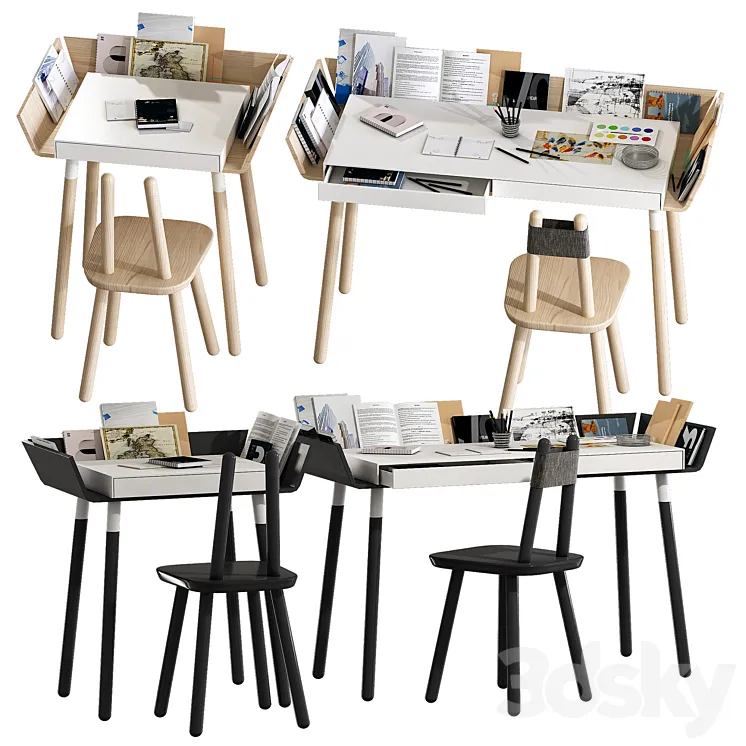 Writing Desk My Writing Desk \/ Emko 3D Model Free Download