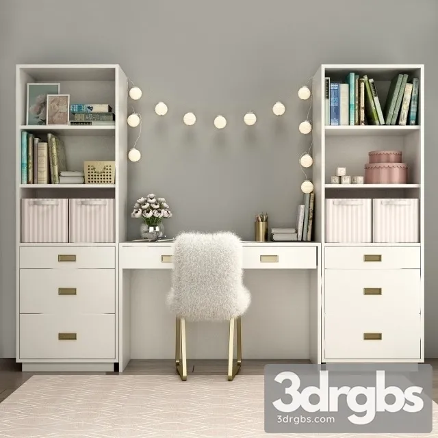 Writing Table And Decor 04 Free Download