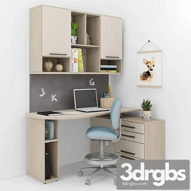 Writing table and decor for a nursery 7 3D Model Download