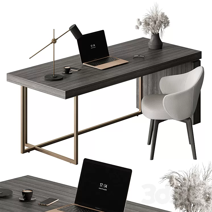 Writing Table - Office Furniture 448 3D Model Free