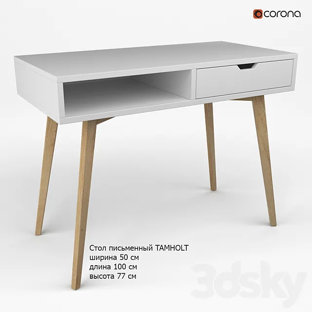 Writing table TAMHOLT from Jysk 3DModel
