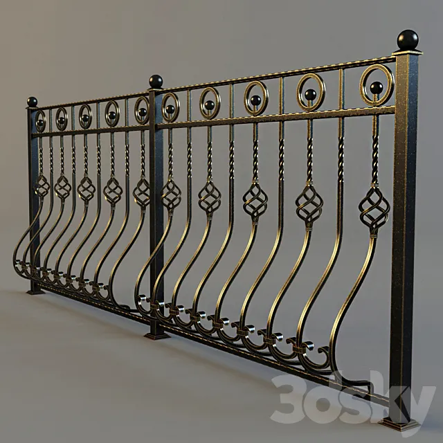 Wrought fence 3D Model