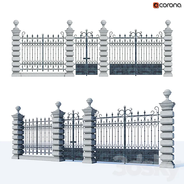 wrought fence 3DModel