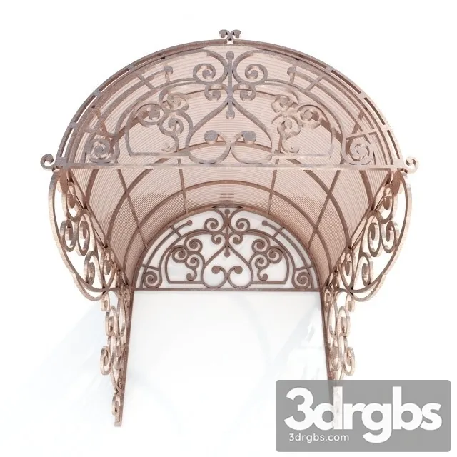Wrought Iron Awning 2 3D Model Download