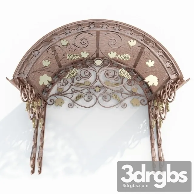 Wrought Iron Awning 3D Model Download