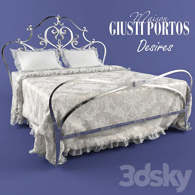 Wrought iron bed Giusti Portos Desires 3DModel