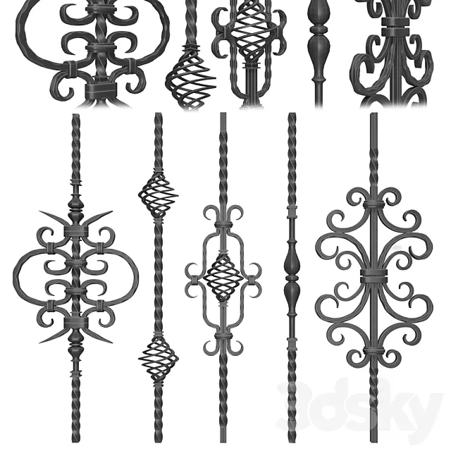 Wrought iron fence No.01 Free Download
