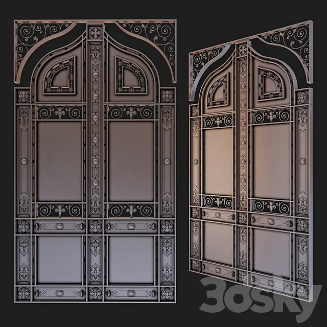 Wrought iron gates 2 3D Model
