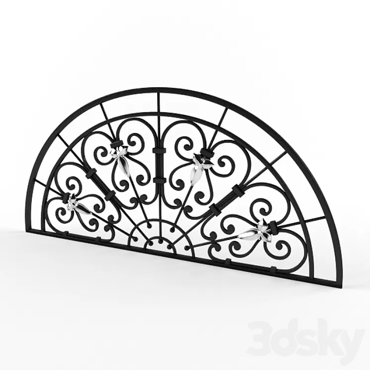 wrought iron window grille