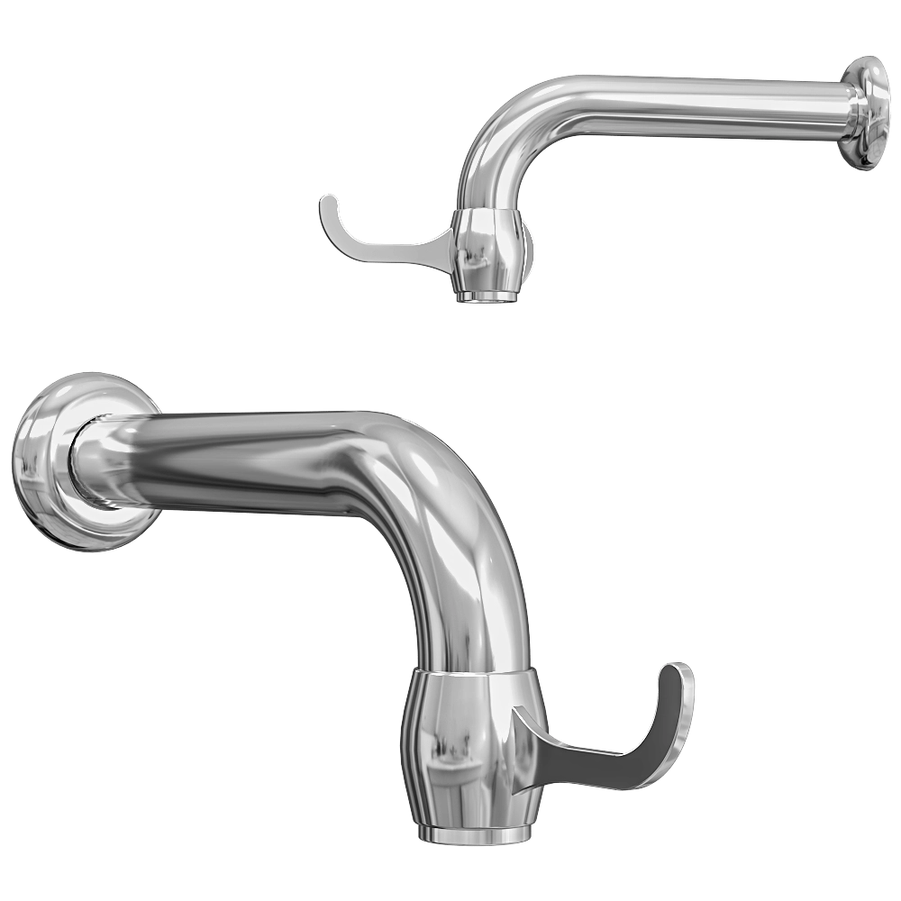 WuduMate - Wall faucet Quarter TurnTap with wristblade 3D Model