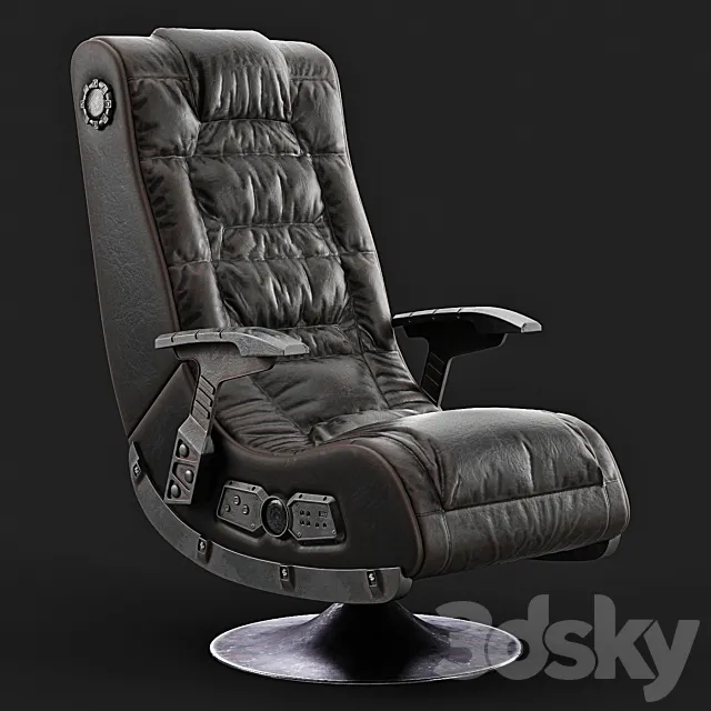 X-Rocker Chair Aged 3D Model