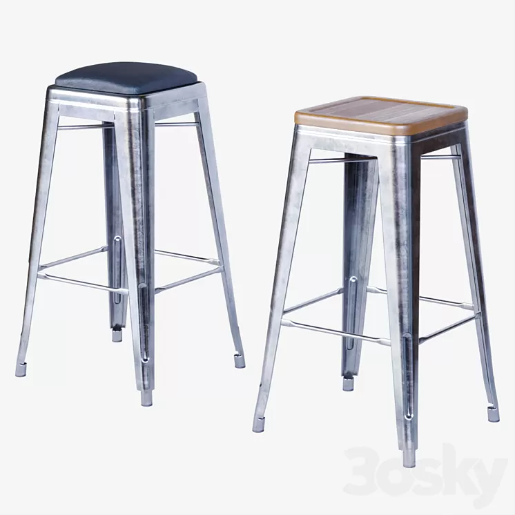 Xavier Pauchard Tolix Stools 3D Model