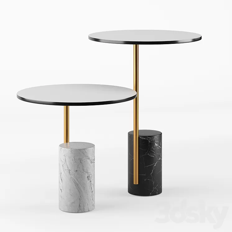 XAXA Carrara marble coffee table 3D Model