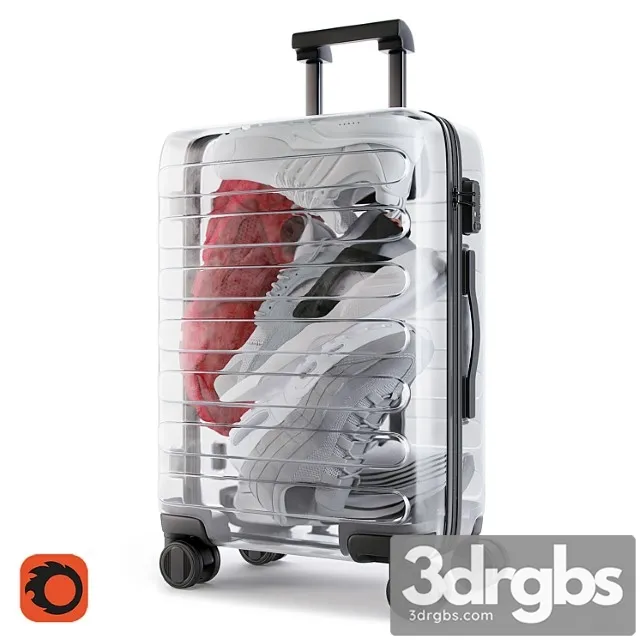 Xiaomi 90 points supreme transparent suitcase 3D Model Free