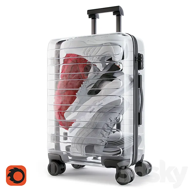 Xiaomi 90 Points Supreme Transparent Suitcase 3DModel