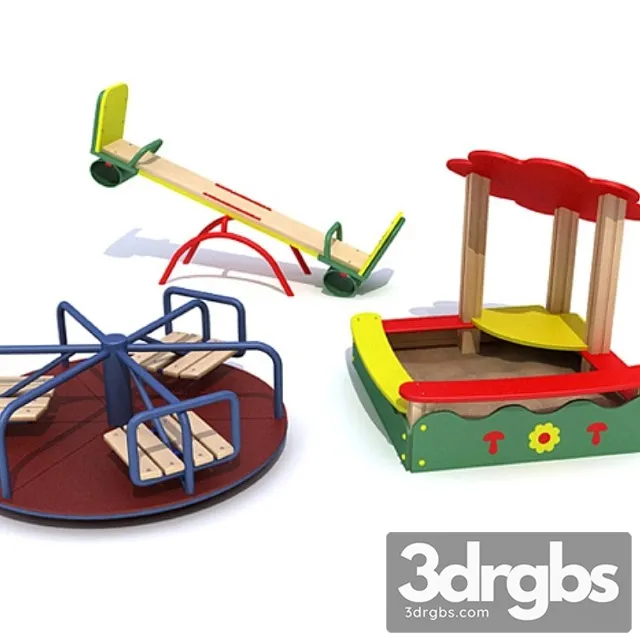 Xil Sandbox Pinwheel Rocking Chair 3D Model Download