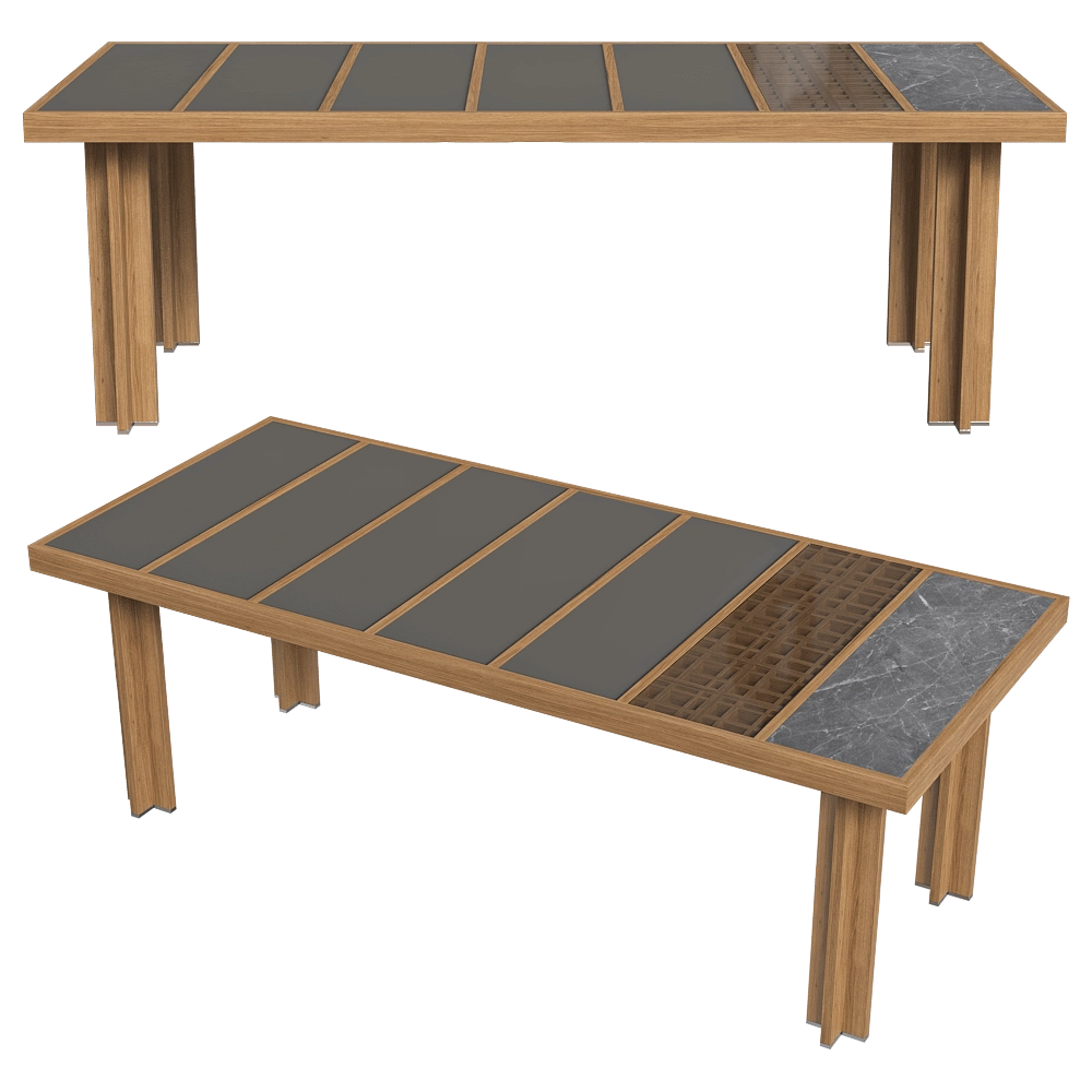 Yachtline Design - Dining table GRID GR.12.11. 3D Model