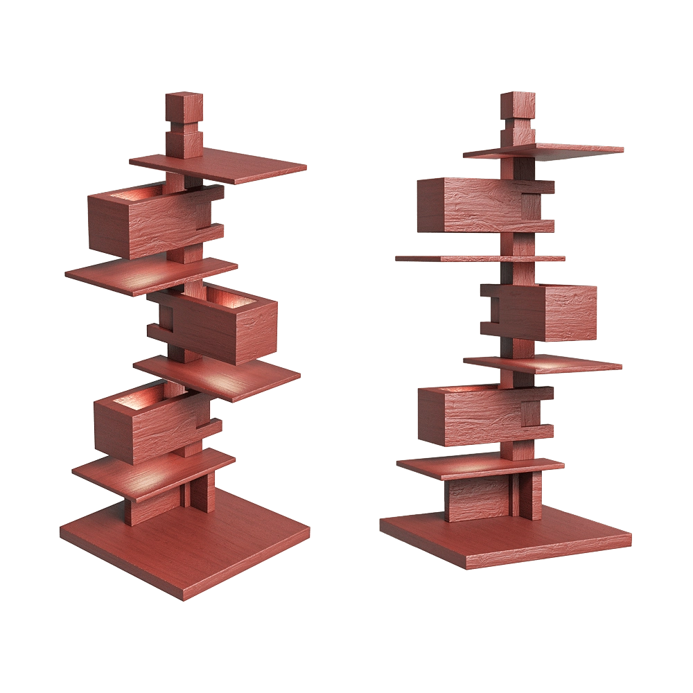 YAMAGIWA - Table lamp Taliesin 4 cherry 3D Model