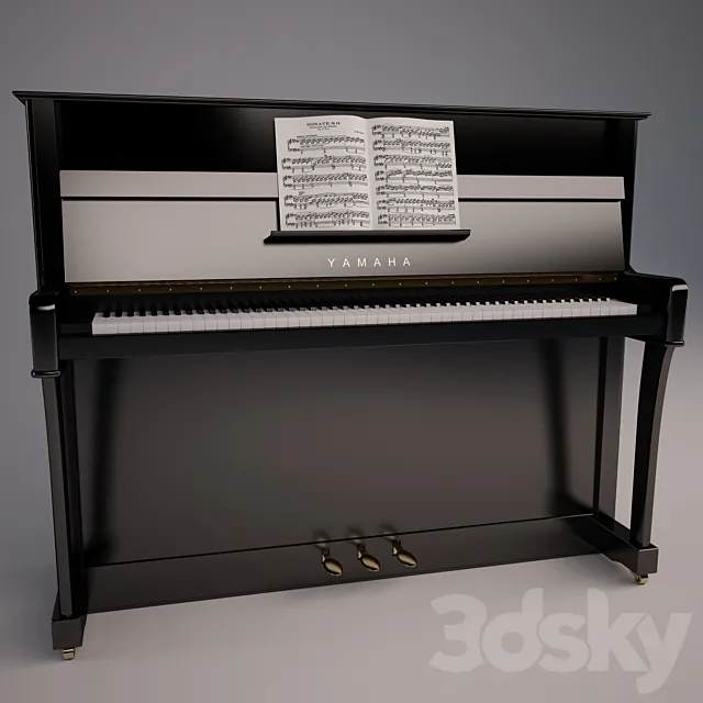 Yamaha B3 Upright Piano 3DModel
