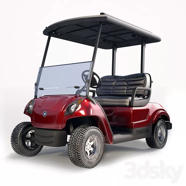 Yamaha Golf Car 3D Model Free