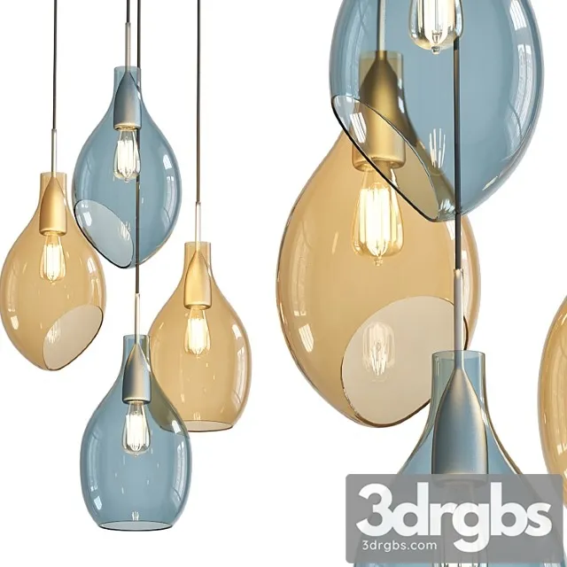 Ybfq led elegante pentant 3D Model Free