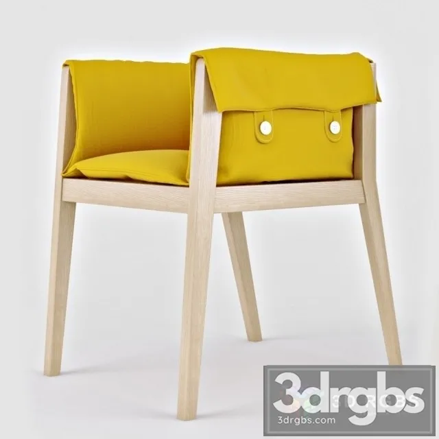 Yellow Armchair 3D Model Free