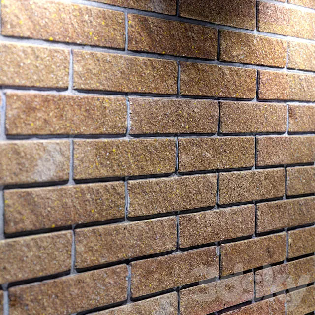Yellow brick wall 3DModel
