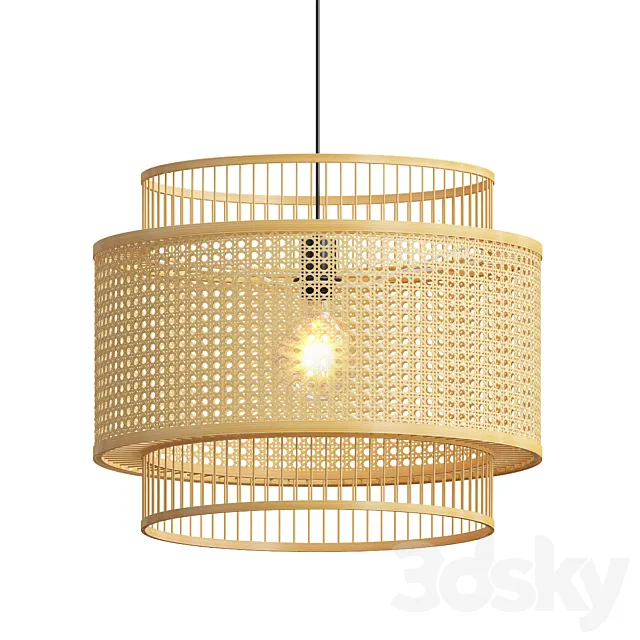 Yen pendant round light 3D Model