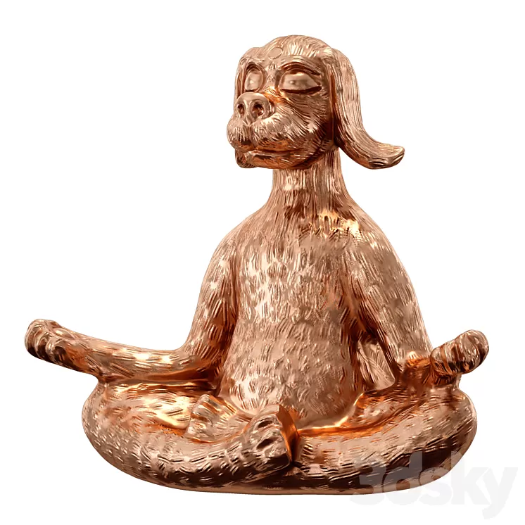 Yoga dog Yoga dog - figurine 3D Model