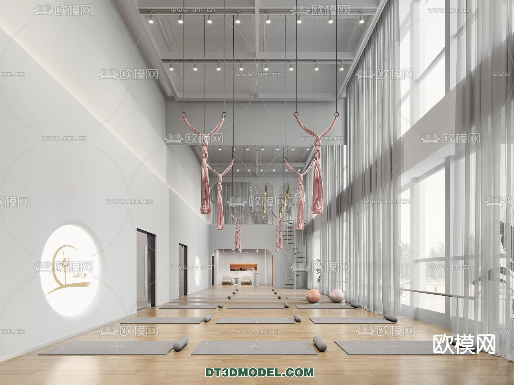 Yoga Room With Thoughtful Design - 3D Scenes - 007