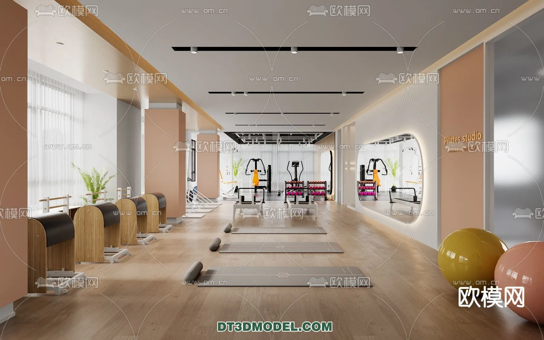 Yoga Room With Thoughtful Design - 3D Scenes - 008
