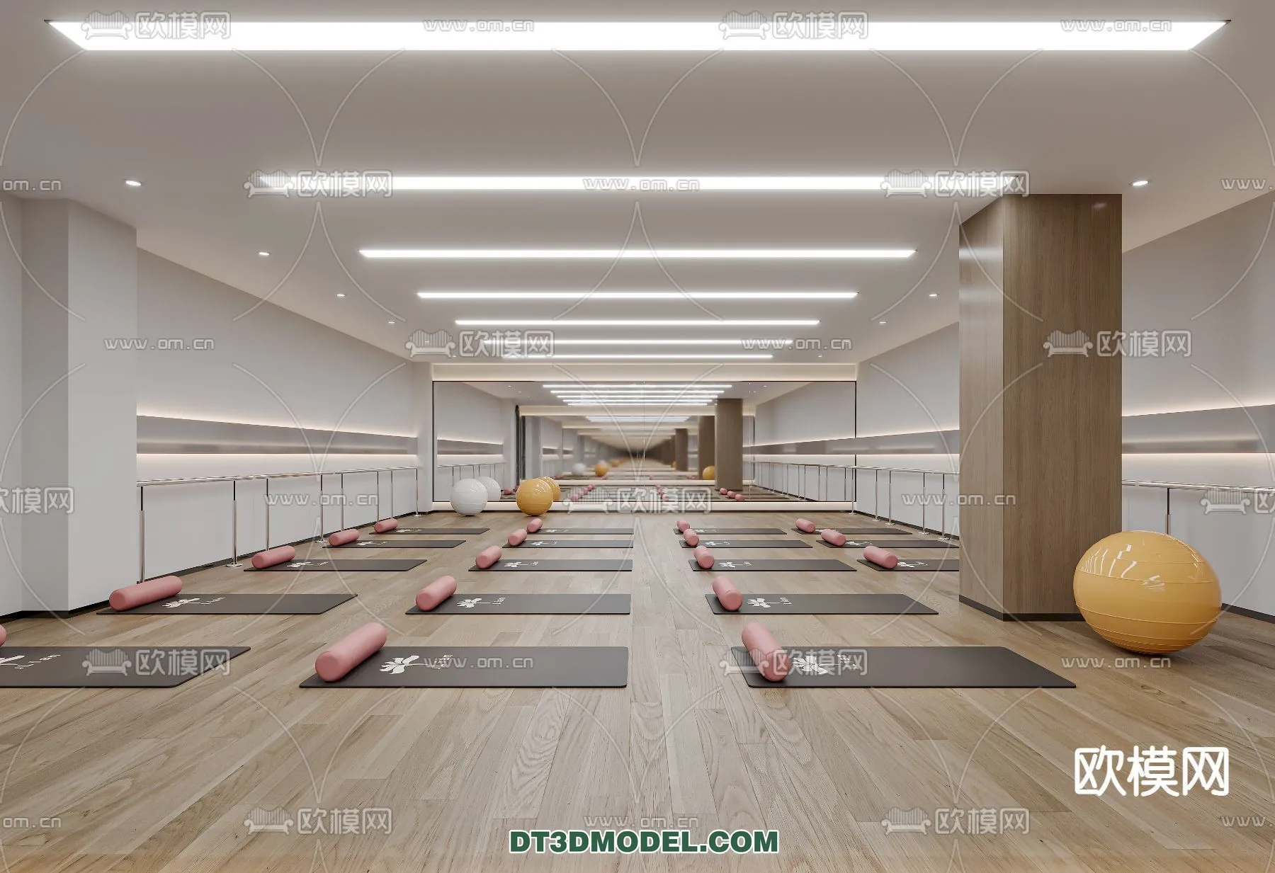 Yoga Room With Thoughtful Design - 3D Scenes - 011