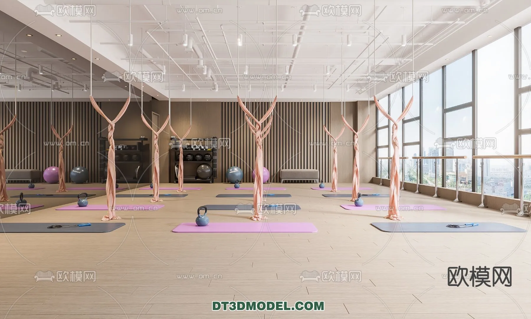 Yoga Room With Thoughtful Design - 3D Scenes - 012