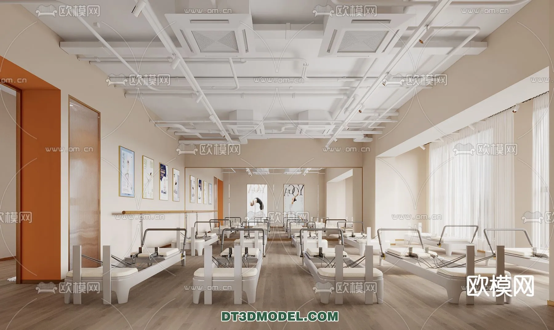 Yoga Room With Thoughtful Design - 3D Scenes - 014