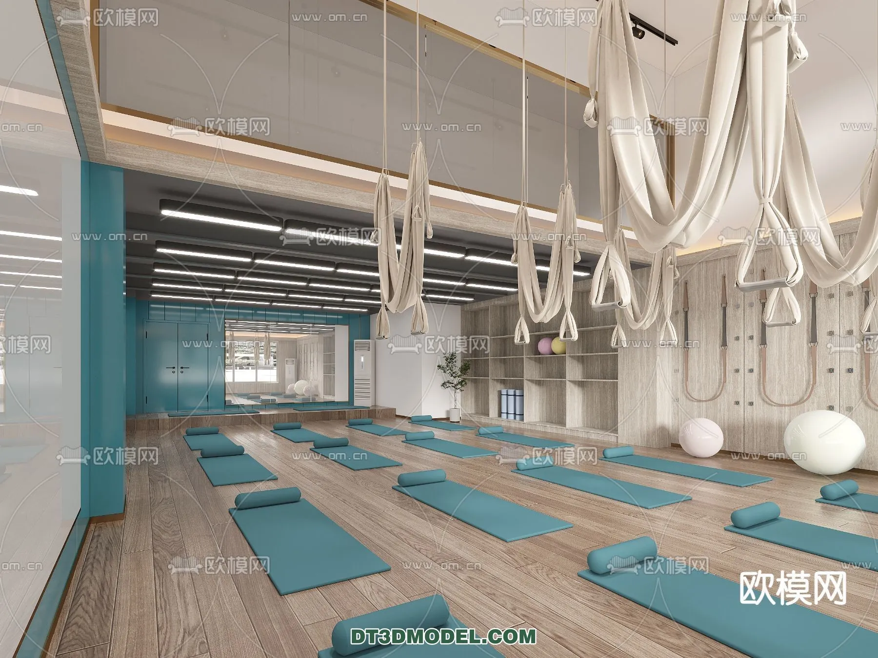 Yoga Room With Thoughtful Design - 3D Scenes - 017