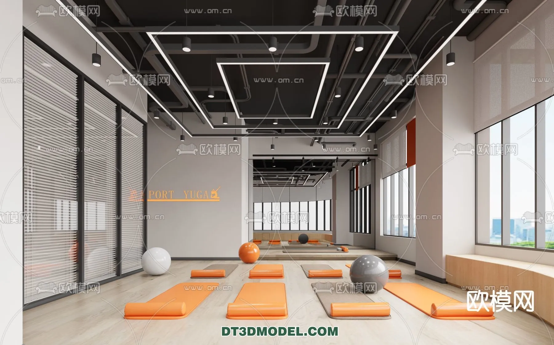 Yoga Room With Thoughtful Design - 3D Scenes - 018