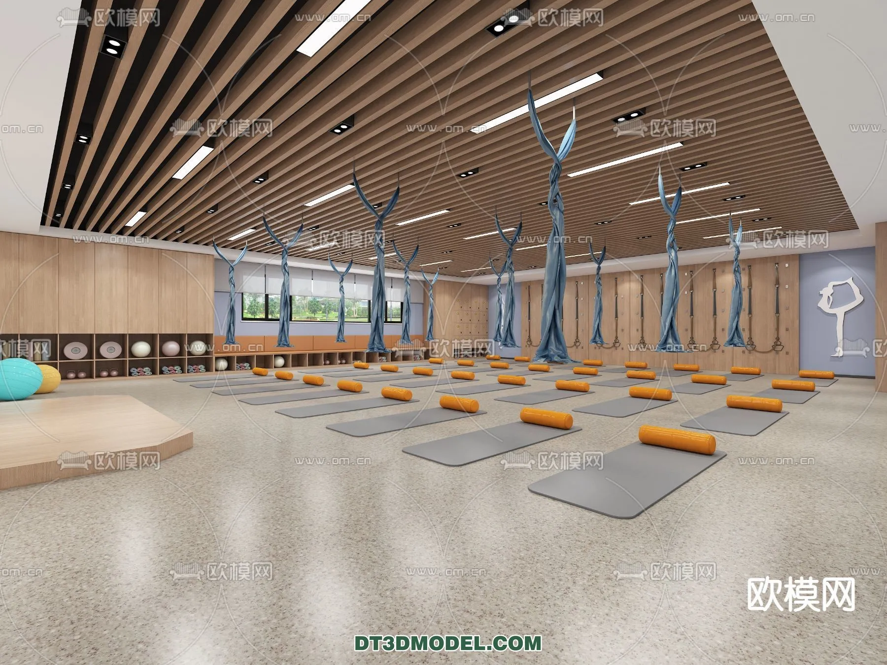 Yoga Room With Thoughtful Design - 3D Scenes - 019