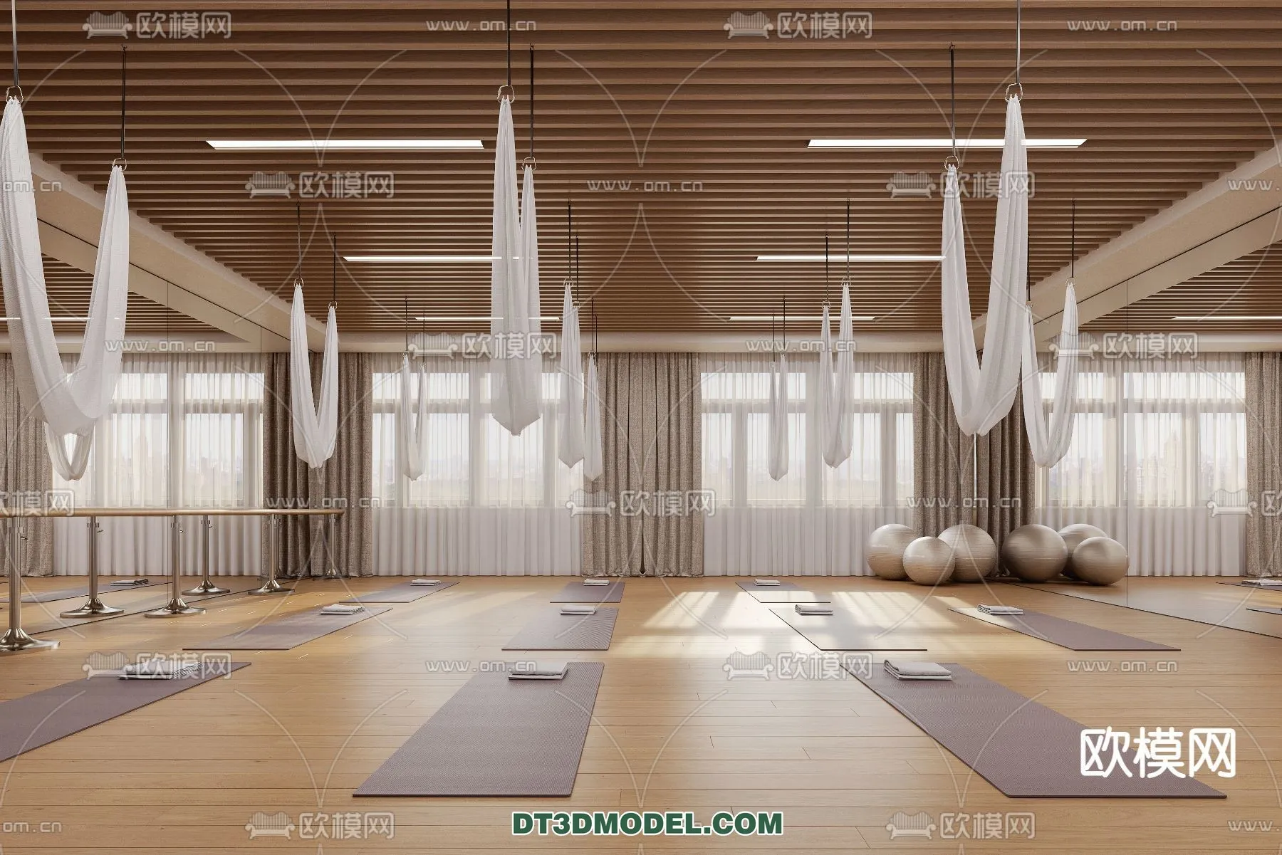 Yoga Room With Thoughtful Design - 3D Scenes - 020